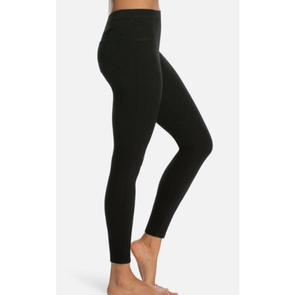Spanx Ankle Black Ponte Midrise Skinny Leg Jeggings Women Sz M 20018R - Picture 2 of 13